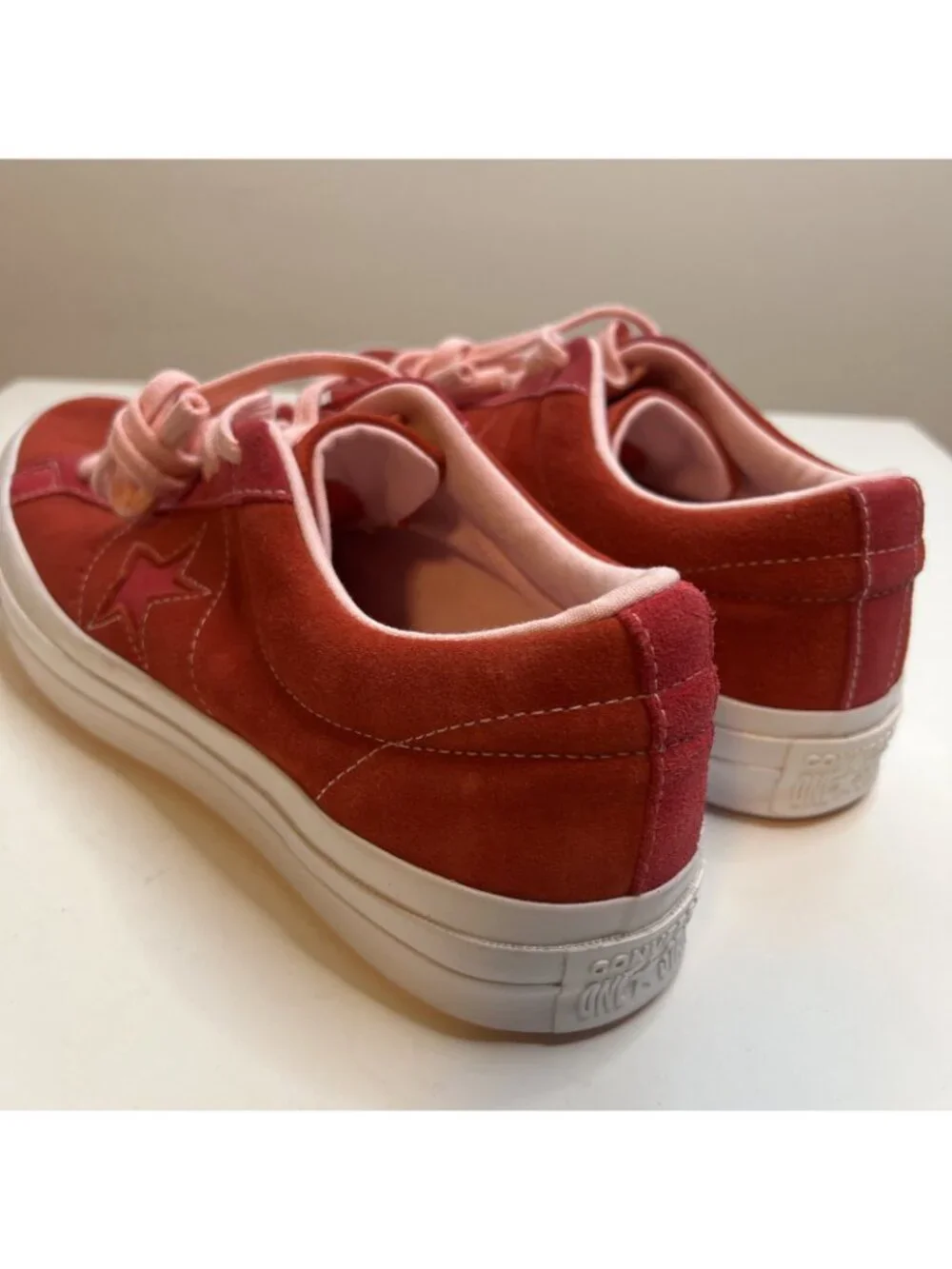 Converse One Star Ox Plimsoll Suede Low Top Sneaker Mens 12 Enamel Red New